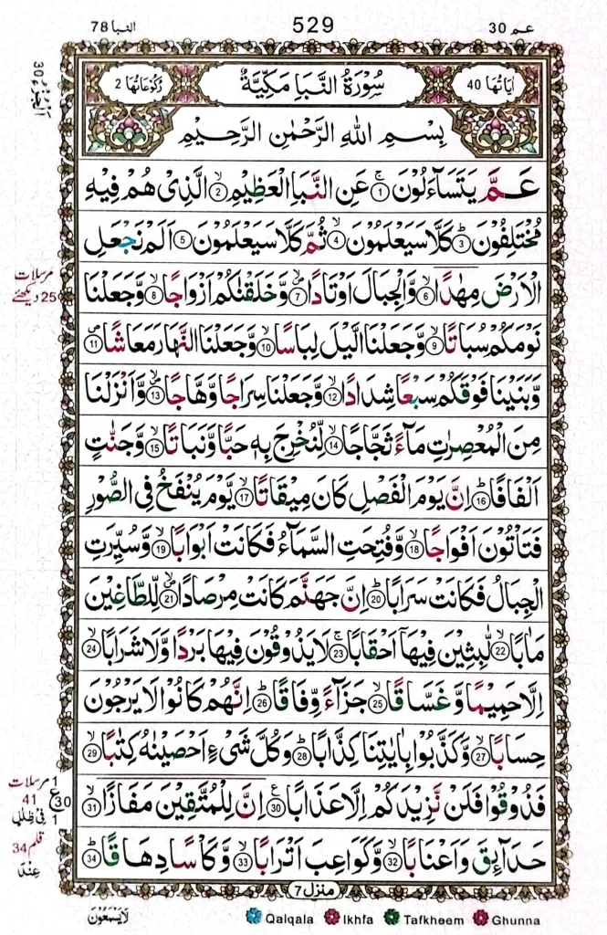 Surah # 78 Surah Naba Best Easy to Read Listen, Download PDF 3 Surah Anaba Ayat # 1 to 34 Arabic Text